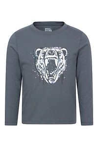 Graffiti Bear Kids Long Sleeve Graphic Tee