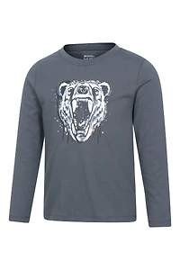 Graffiti Bear Kids Long Sleeve Graphic Tee