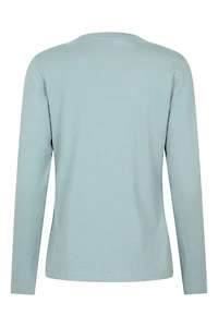 Flocked Mountain Womens Long Sleeve Tee