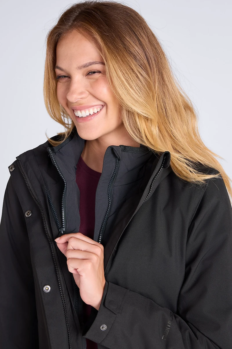 Luna Women’s 3-in-1 Long Waterproof Jacket