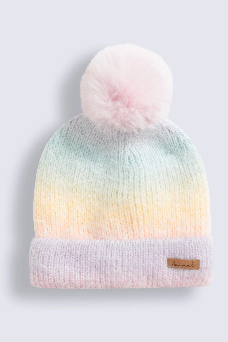 Animal Kids Rainbow Lined Hat Snood Glove Set