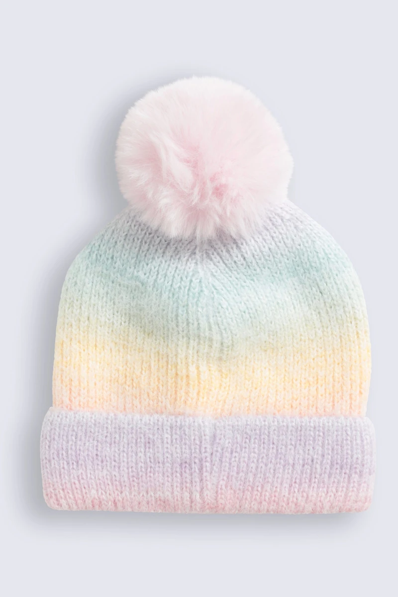 Animal Kids Rainbow Lined Hat Snood Glove Set