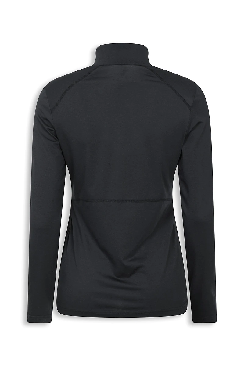 EMS Womens Zip Neck Long Sleeve Active Tee