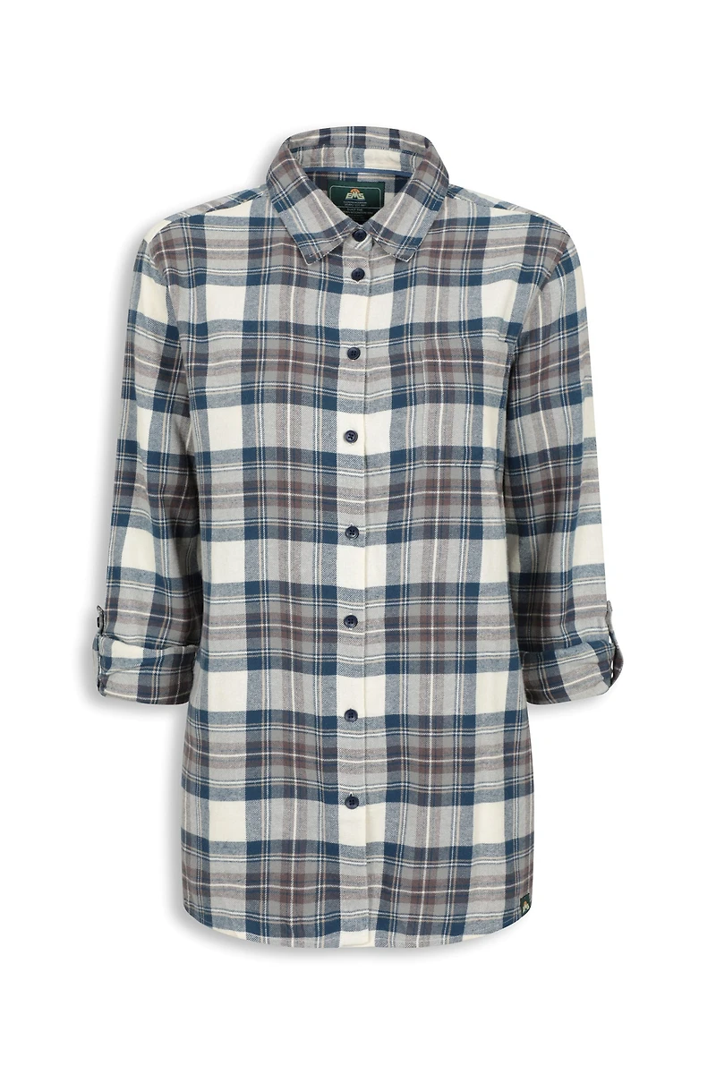 EMS Balsam Womens Long Line Flannel Shirt