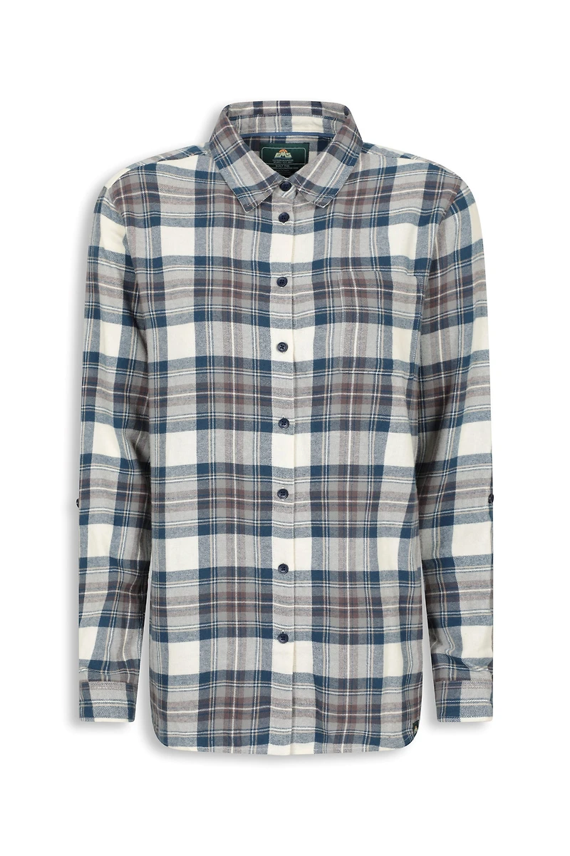 EMS Balsam Womens Long Line Flannel Shirt