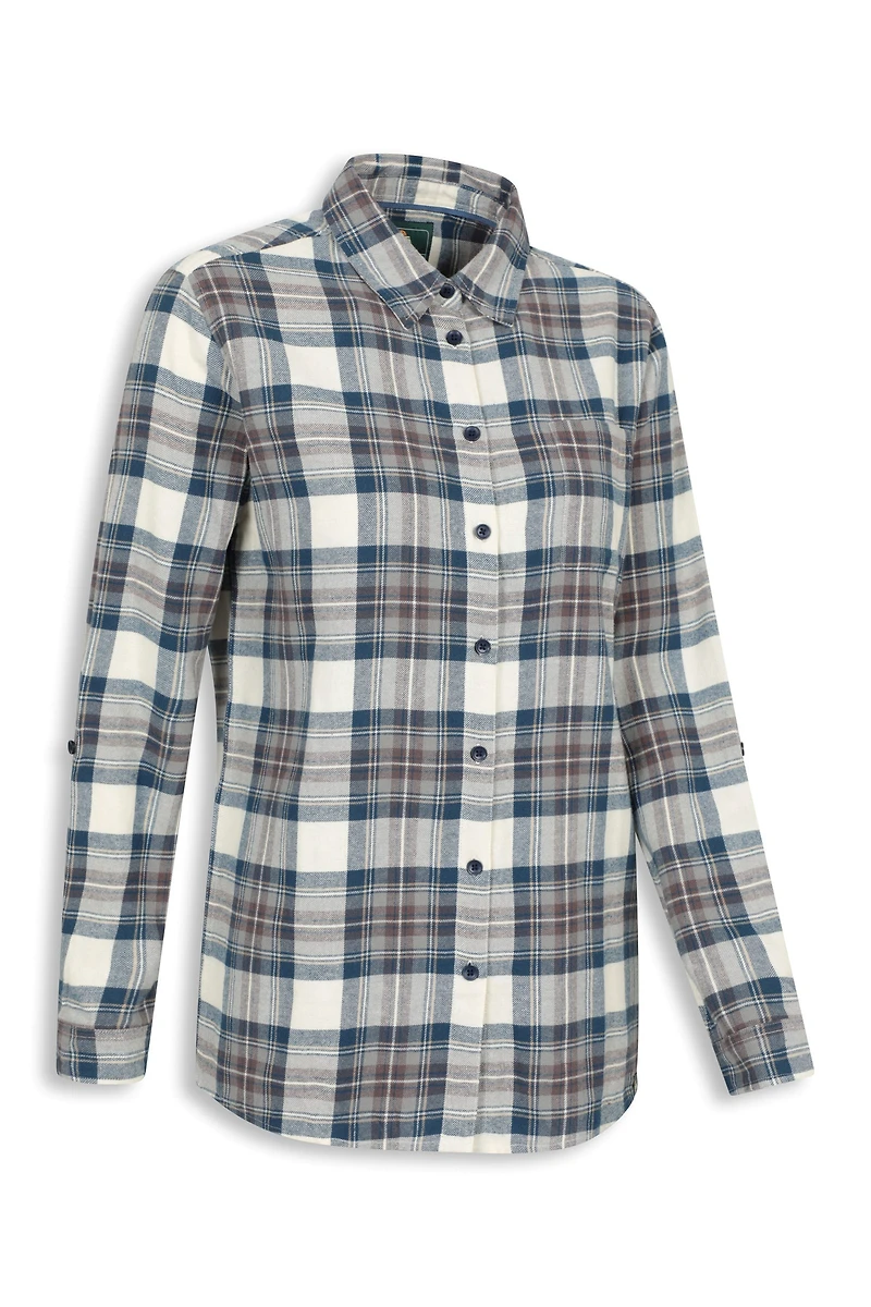 EMS Balsam Womens Long Line Flannel Shirt