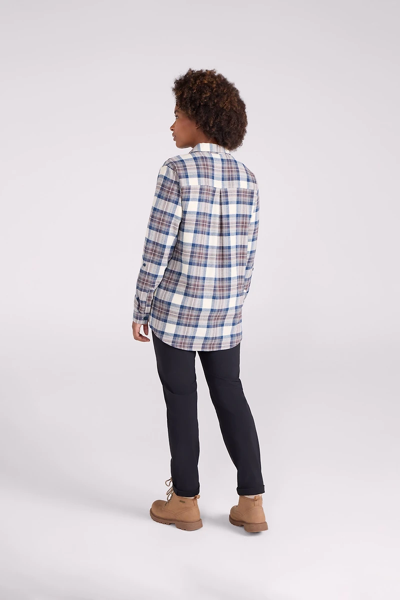 EMS Balsam Womens Long Line Flannel Shirt