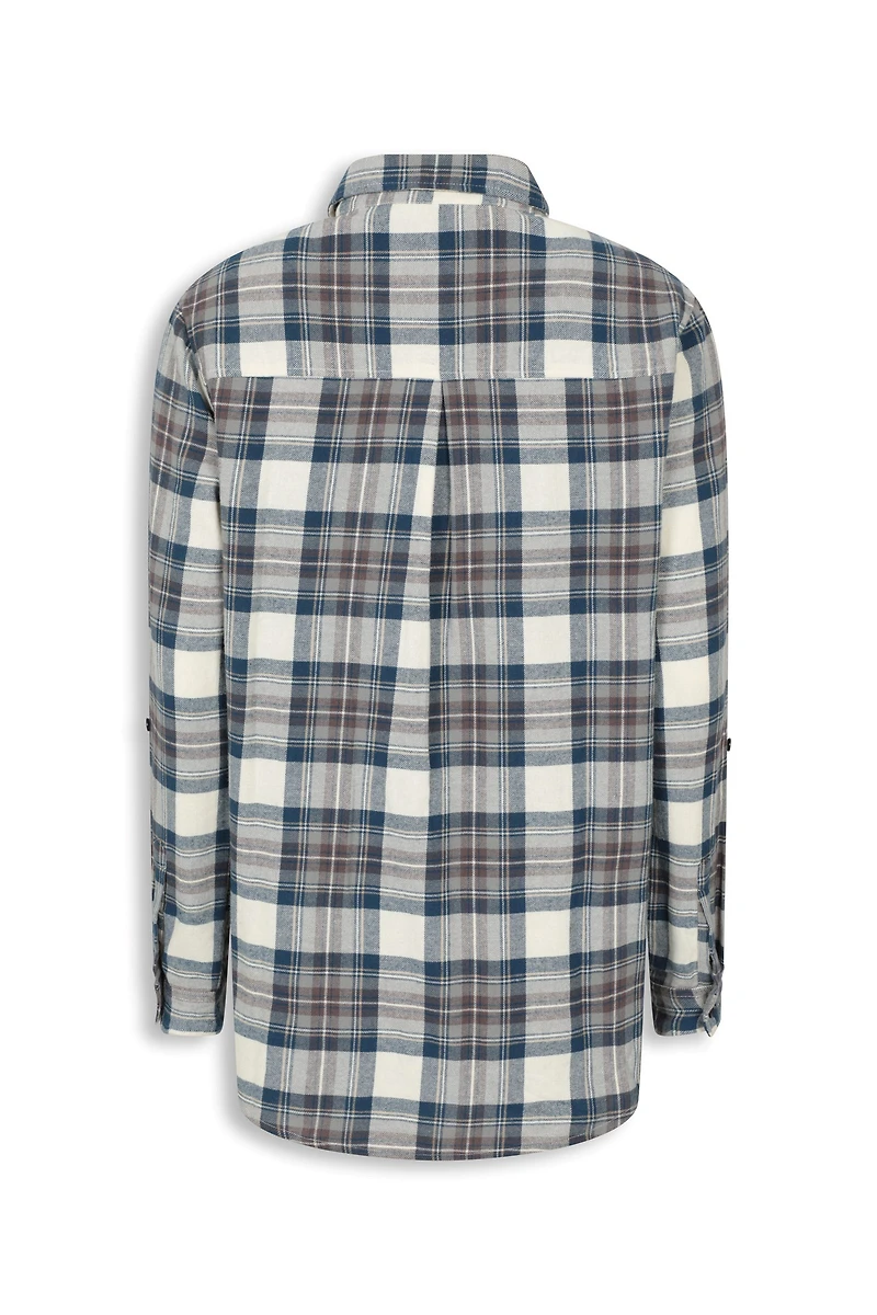 EMS Balsam Womens Long Line Flannel Shirt
