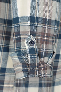 EMS Balsam Womens Long Line Flannel Shirt