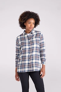 EMS Balsam Womens Long Line Flannel Shirt