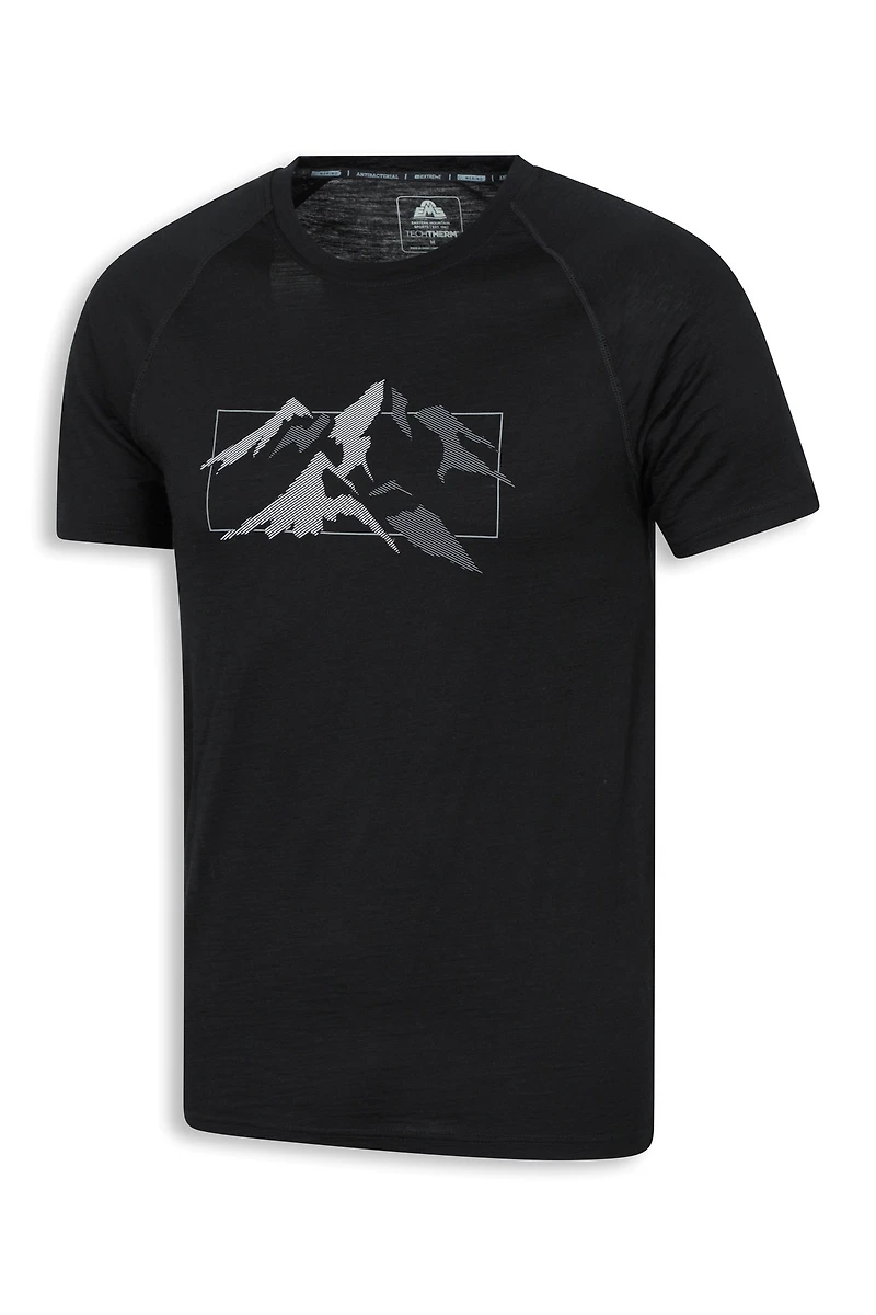 EMS Quest Mens Printed Thermal Short Sleeve Top