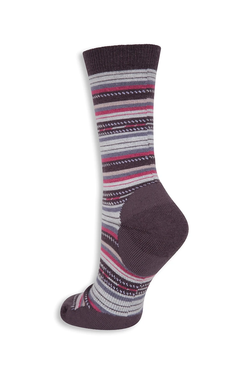 EMS Striped Merino Womens Everyday Crew Sock