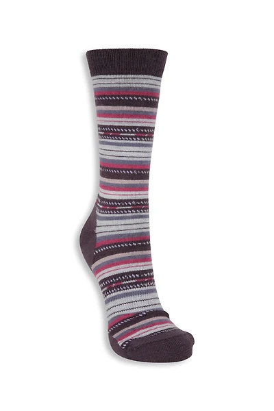 EMS Striped Merino Womens Everyday Crew Sock