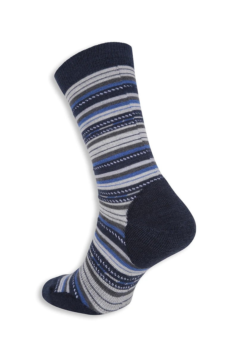 EMS Mens Striped Merino Everyday Crew Sock