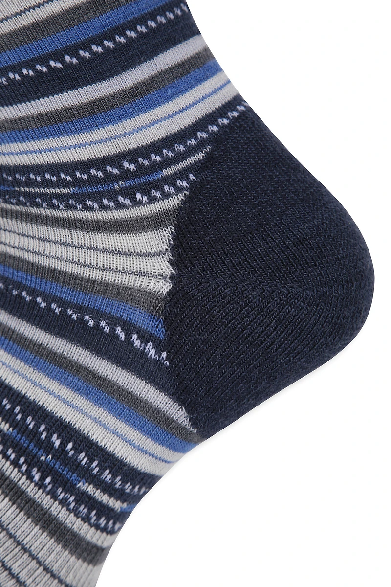 EMS Mens Striped Merino Everyday Crew Sock
