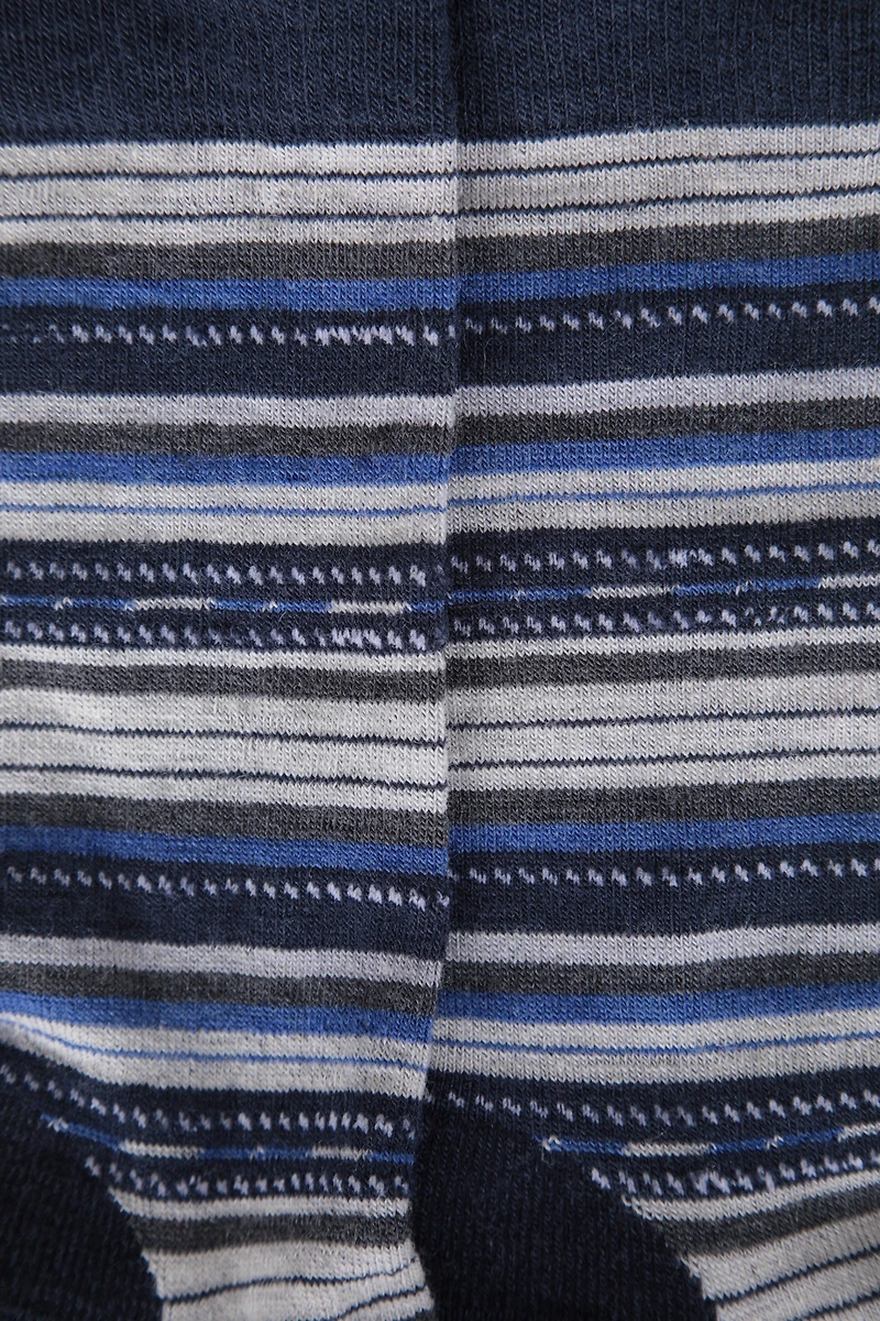 EMS Mens Striped Merino Everyday Crew Sock