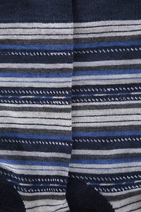 EMS Mens Striped Merino Everyday Crew Sock