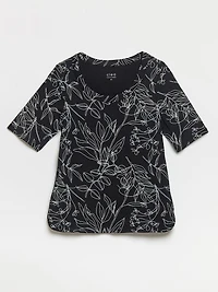 Petite Sketch Scoop Neck T-shirt