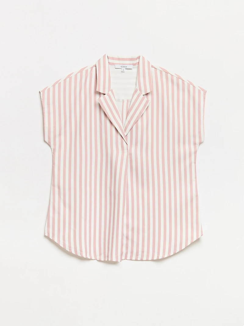 Relaxed Back Button Blouse