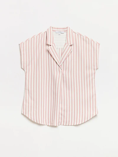Relaxed Back Button Blouse