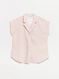 Relaxed Back Button Blouse