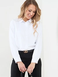 Collared Button Front Shirt