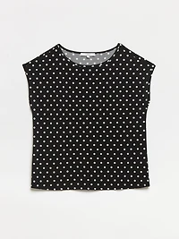 Petite Cap Sleeve Crepe Top
