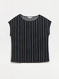 Cap Sleeve Crepe Top