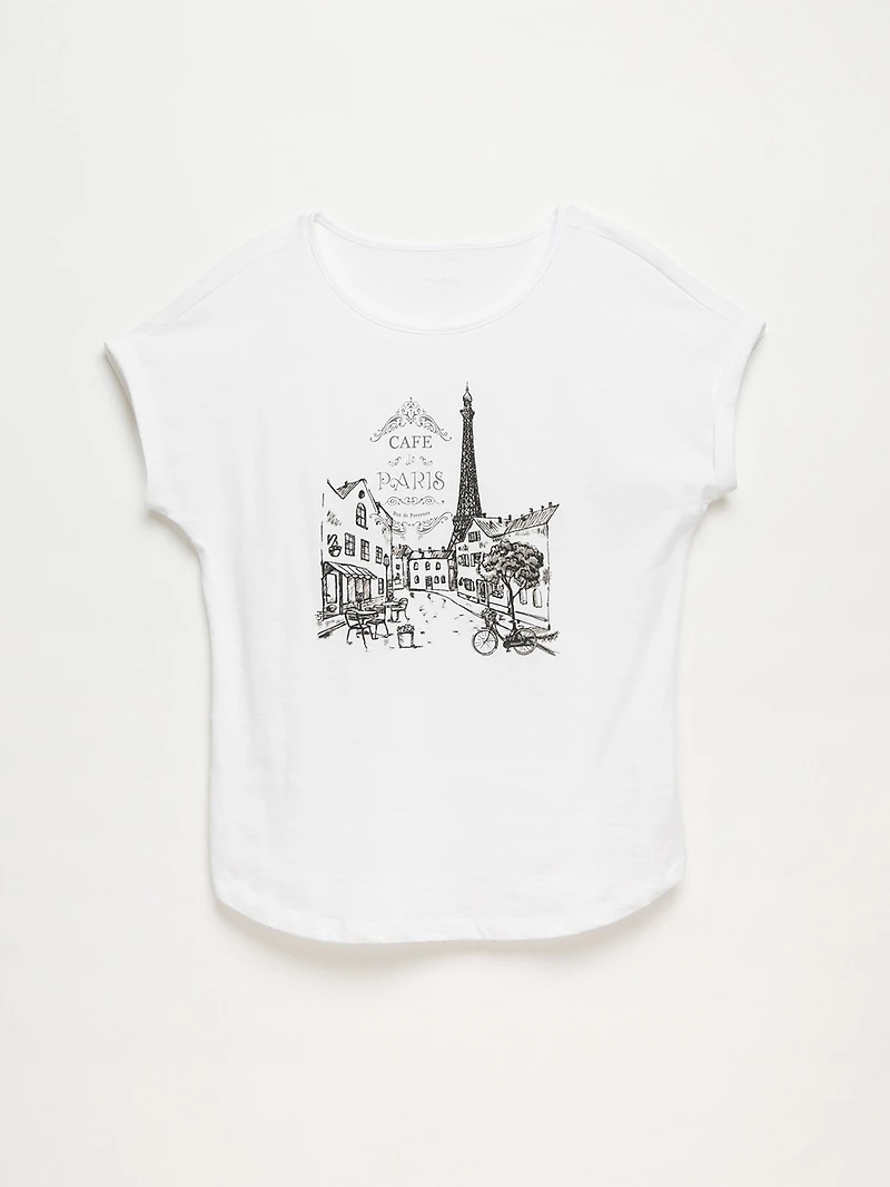 Paris Rolled Sleeve T-Shirt