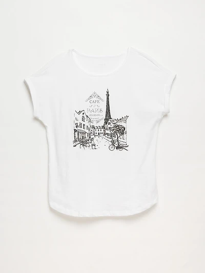 Paris Rolled Sleeve T-Shirt
