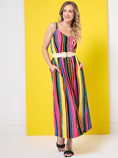 Striped Midi Dress