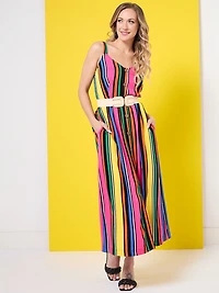 Striped Midi Dress