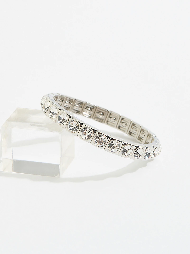 Genuine Black Crystal Stretch Bracelet