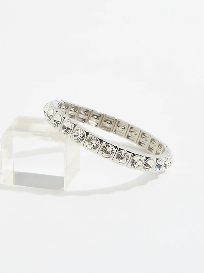 Genuine Black Crystal Stretch Bracelet