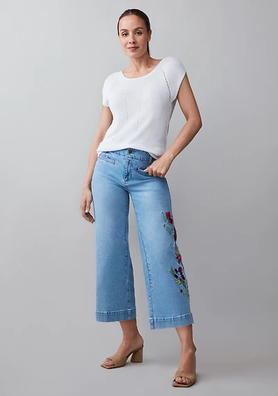 Cap Sleeve Scoop Neck Sweater White