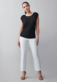 Cap Sleeve Scoop Neck Sweater