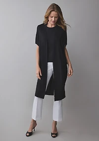 Short Sleeve Long Cover Up Sweater