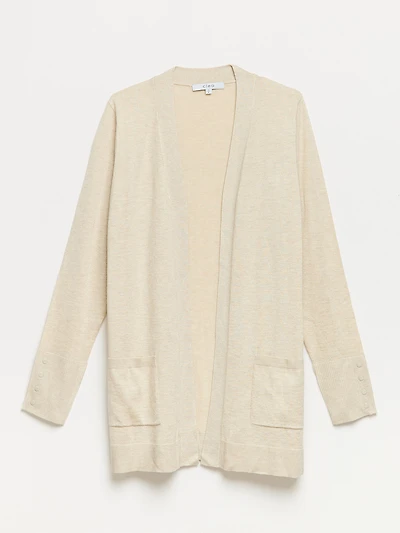 Open Knit Long Cardigan