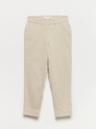 Christy Slim Ankle Pant Stone Microtwill