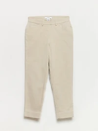 Christy Slim Ankle Pant Stone Microtwill