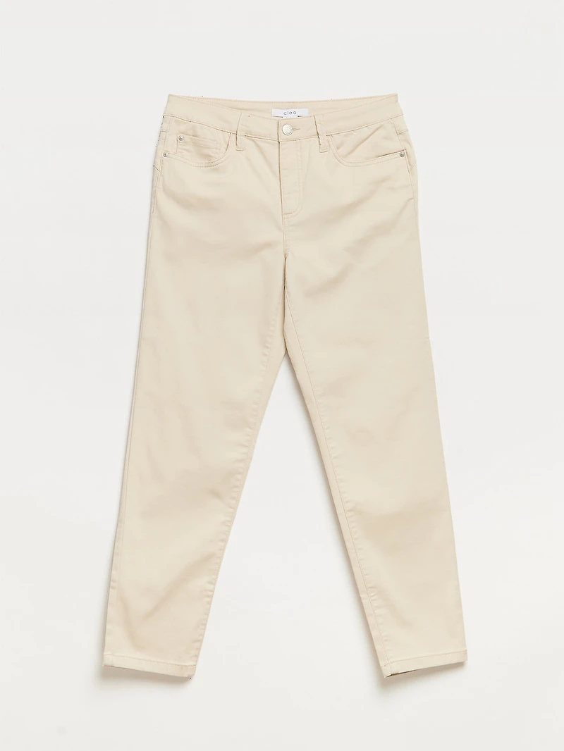 Cream Lilly Ankle Jeans