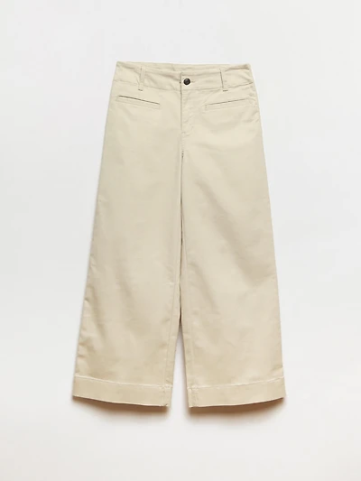 Haylie Wide Crop Jeans Stone