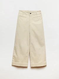 Haylie Wide Crop Jeans Stone
