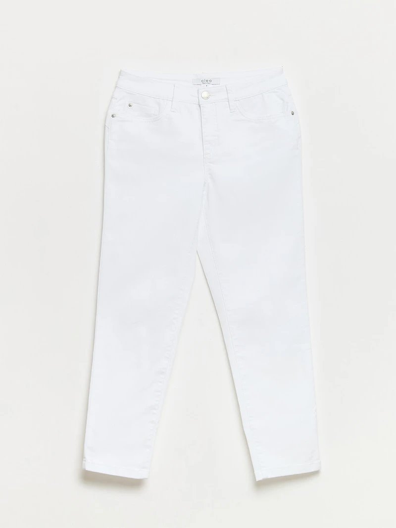 Lilly Slim White Ankle Jean
