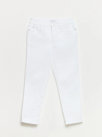 Lilly Slim White Ankle Jean