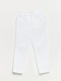 Lilly Slim White Ankle Jean
