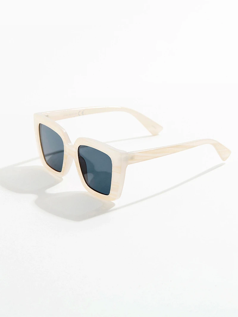 Pear White Square Frame Sunglasses