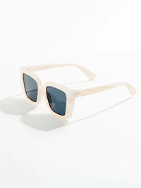 Pear White Square Frame Sunglasses