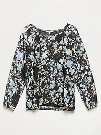 Long Sleeve Mesh Tulip Top