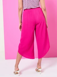 Crepe Tulip Leg Pant in Magenta